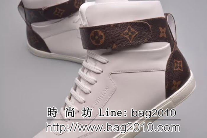 路易威登LV 高端狠貨 原版絲綢皮時尚休閒運動高幫男鞋 8FX2052